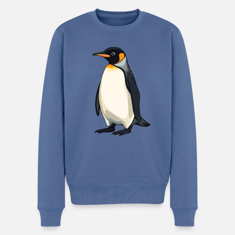 Pingouins Pingouin - Pull Premium bio Homme - bleu pigeon