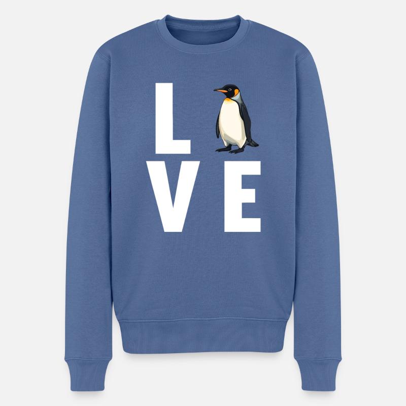Pingouins Pingouin - Pull Premium bio Homme - bleu pigeon
