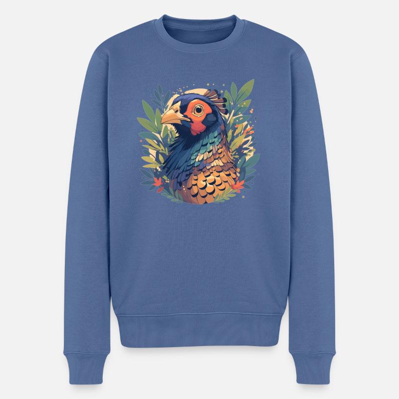 Faisans Faisan - Pull Premium bio Homme - bleu pigeon