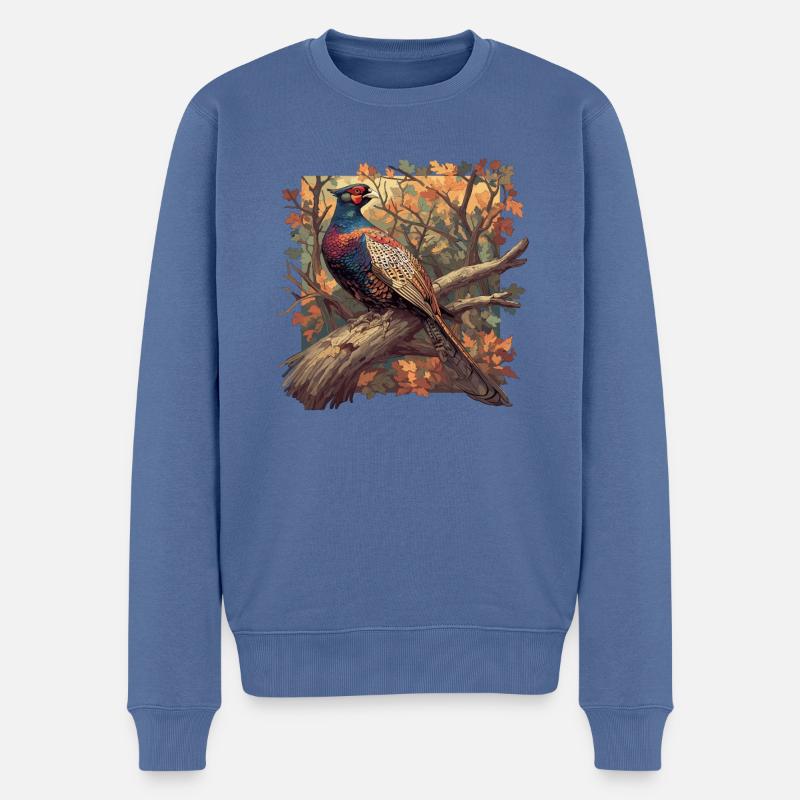 Faisans Faisan - Pull Premium bio Homme - bleu pigeon