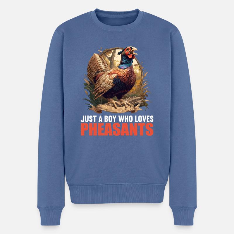 Faisans Faisan - Pull Premium bio Homme - bleu pigeon