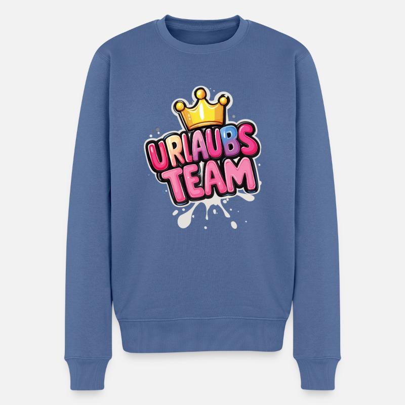 Urlaubs Team Reisen - Männer Premium Bio Pullover - Taubenblau