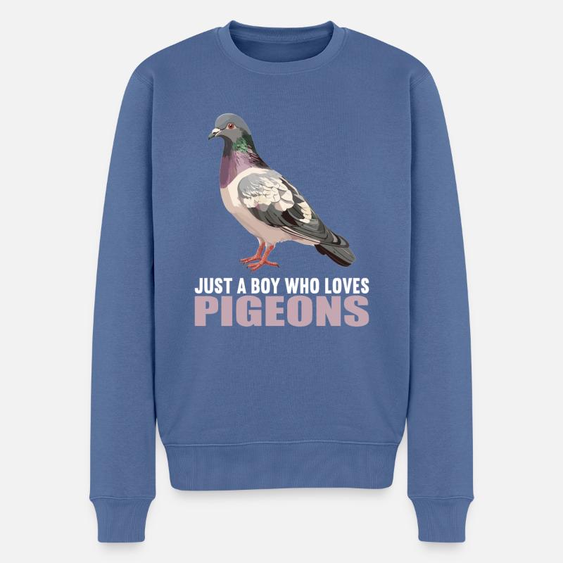 Pigeons Pigeon - Pull Premium bio Homme - bleu pigeon