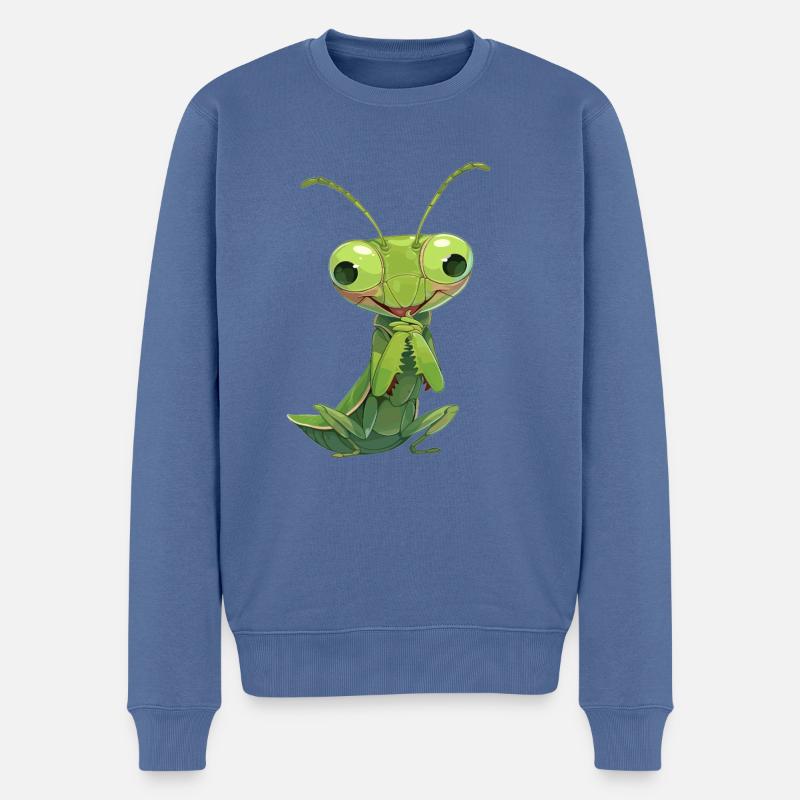 Gottesanbeterinnenen Gottesanbeterin - Männer Premium Bio Pullover - Taubenblau