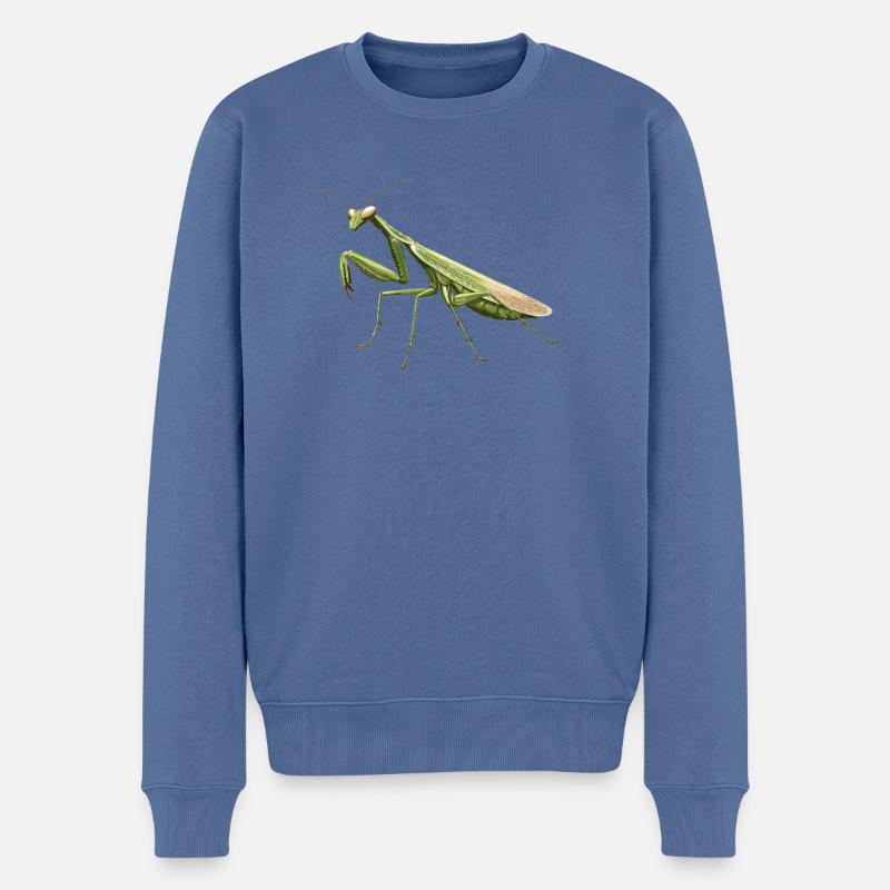 Gottesanbeterinnenen Gottesanbeterin - Männer Premium Bio Pullover - Taubenblau