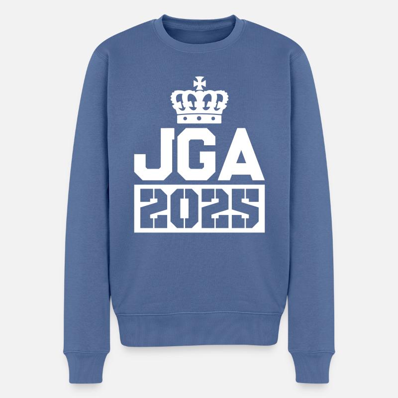 Jga 2025 Junggesellenabschied - Männer Premium Bio Pullover - Taubenblau