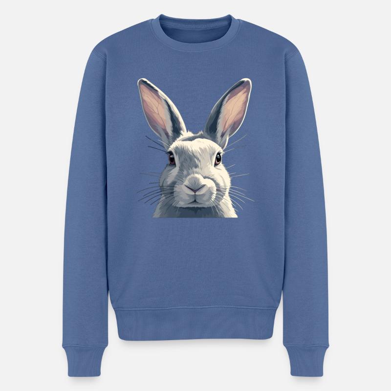 Lapin Lapin - Pull Premium bio Homme - bleu pigeon