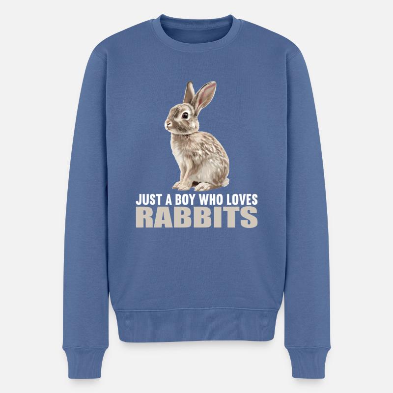 Lapin Lapin - Pull Premium bio Homme - bleu pigeon