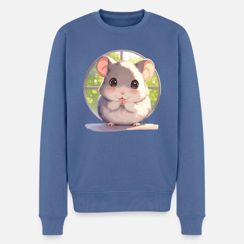 Rat Rat - Pull Premium bio Homme - bleu pigeon
