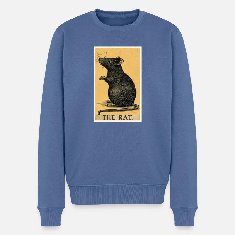 Ratten Ratte - Männer Premium Bio Pullover - Taubenblau