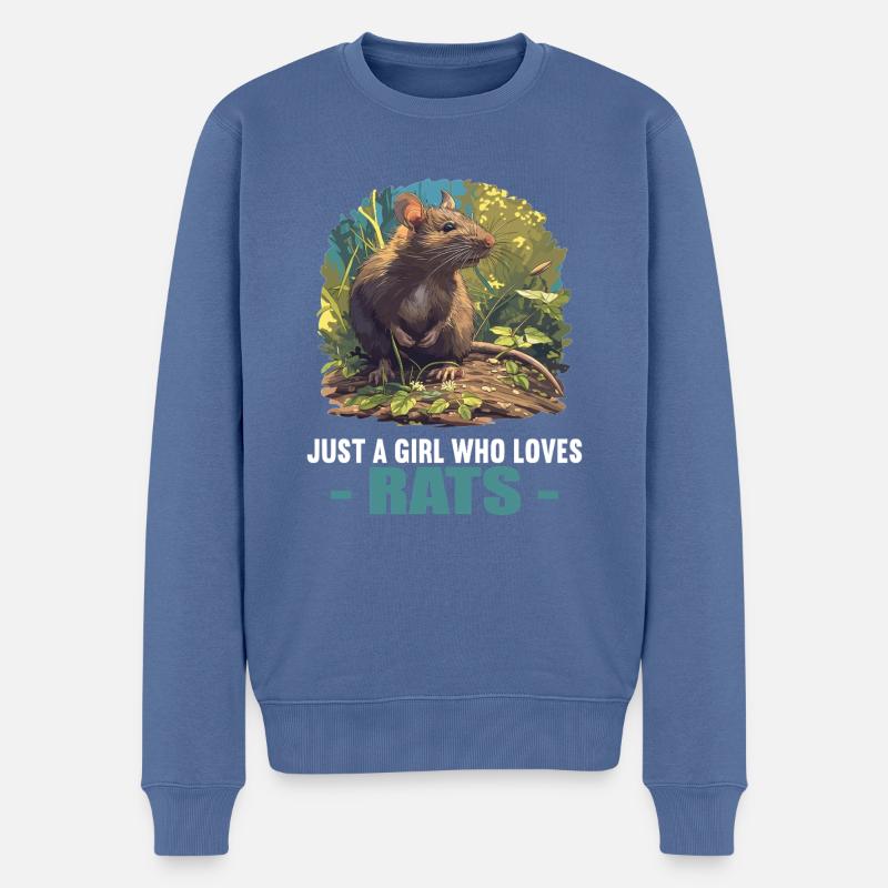 Rat Rat - Pull Premium bio Homme - bleu pigeon