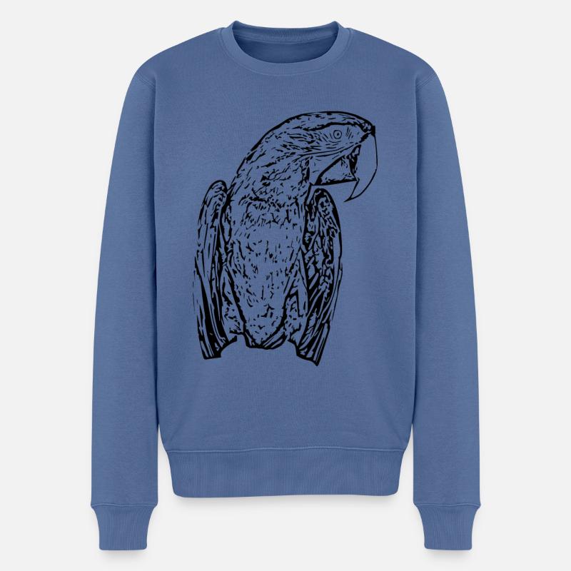 Perroquets - Pull Premium bio Homme - bleu pigeon