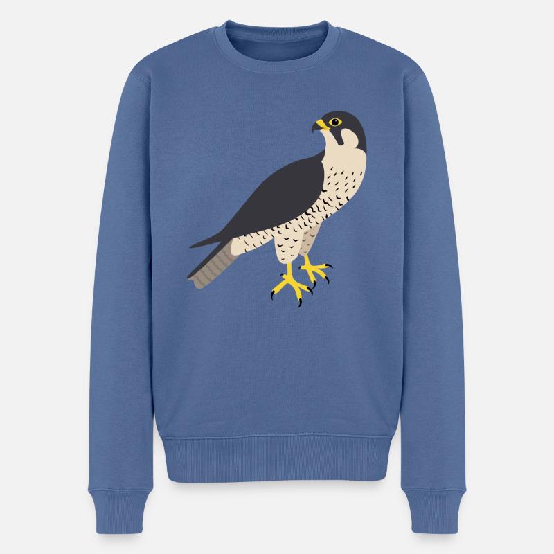 Wanderfalke - Männer Premium Bio Pullover - Taubenblau