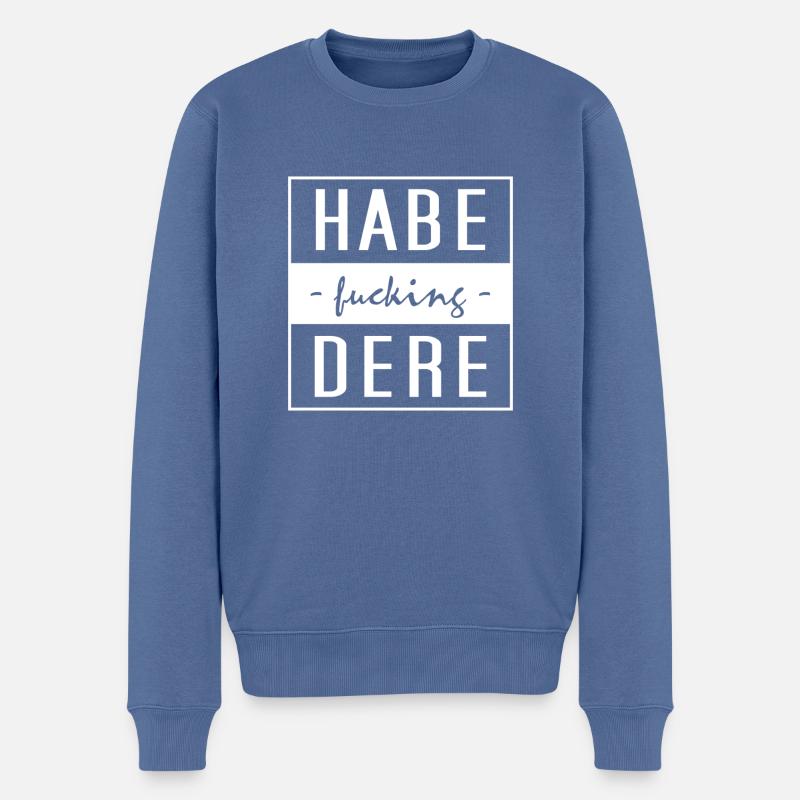 Habe Dere - Männer Premium Bio Pullover - Taubenblau