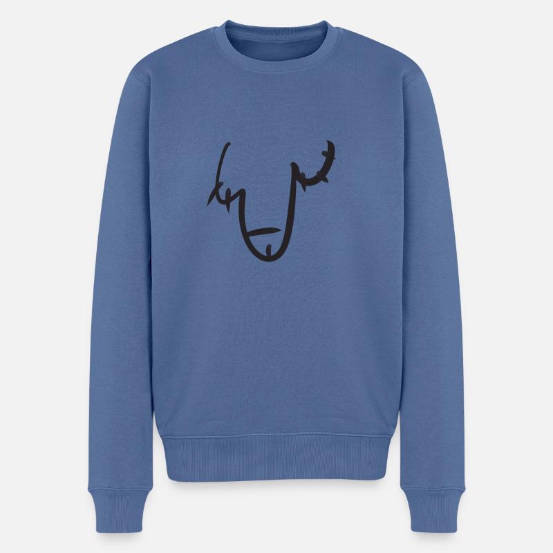 pénis - Pull Premium bio Homme - bleu pigeon