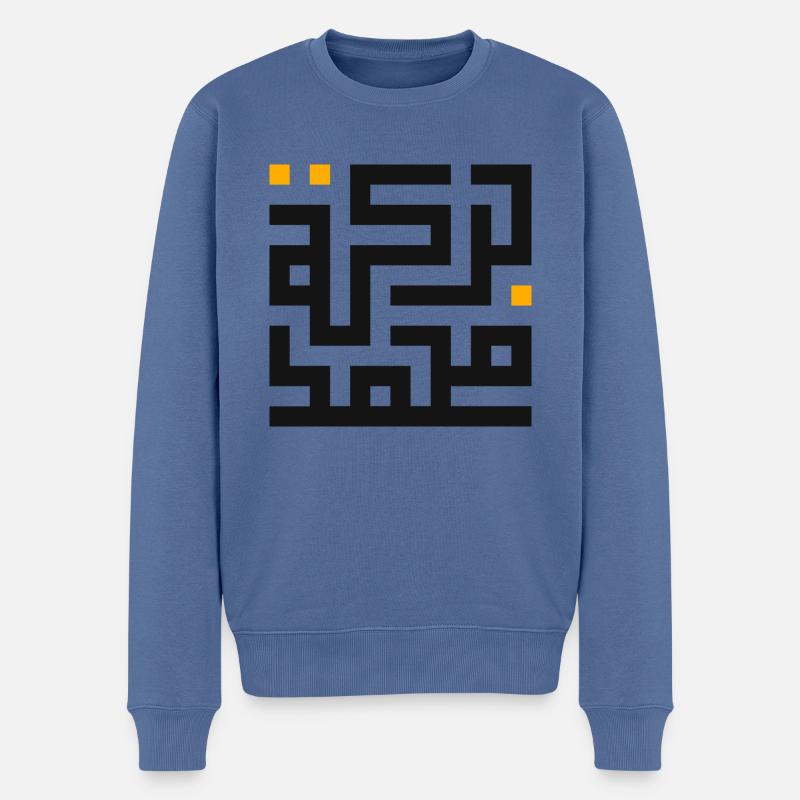 Barakat Muhammad - Männer Premium Bio Pullover - Taubenblau