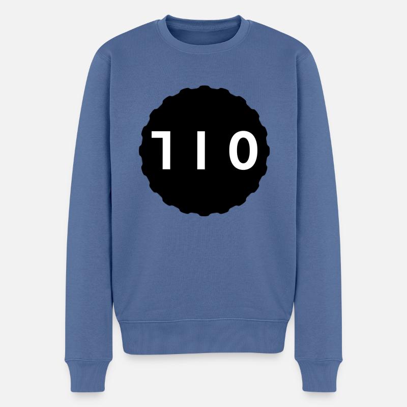 710 couvercles - Pull Premium bio Homme - bleu pigeon