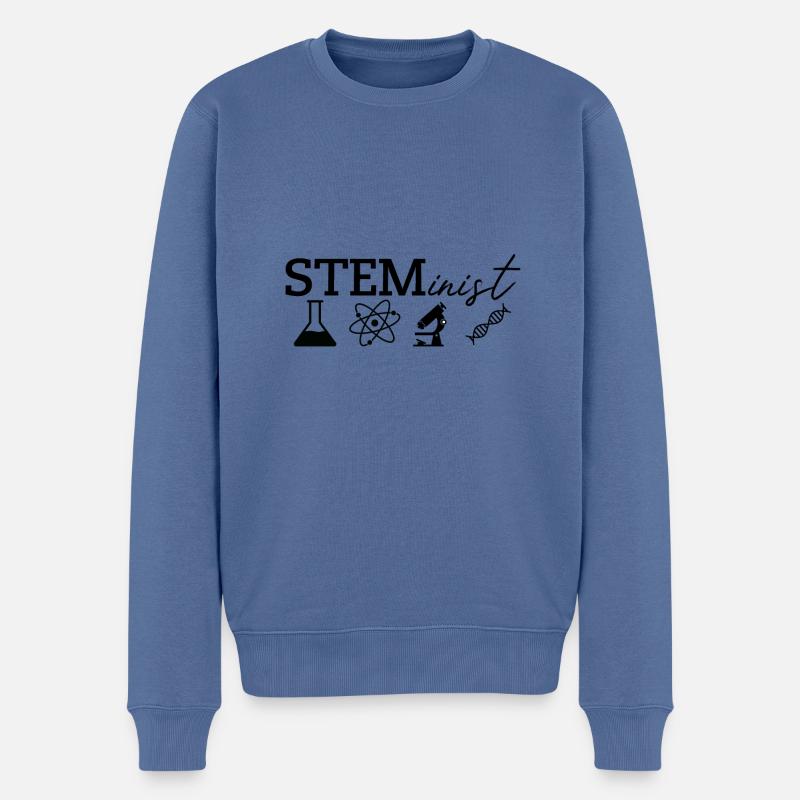 Chimie du design stéministe Bio - Pull Premium bio Homme - bleu pigeon