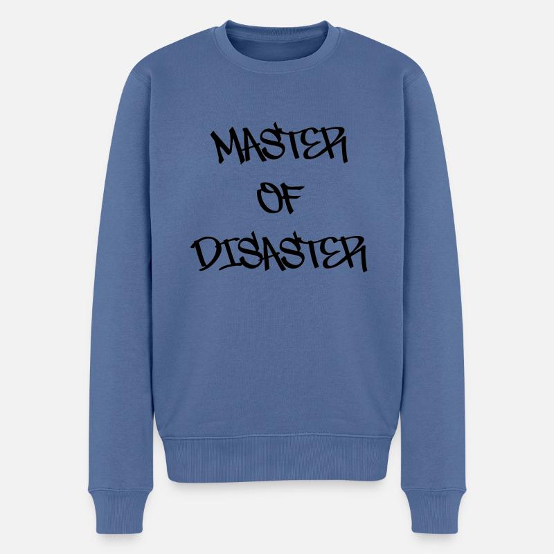 master of disaster - Männer Premium Bio Pullover - Taubenblau