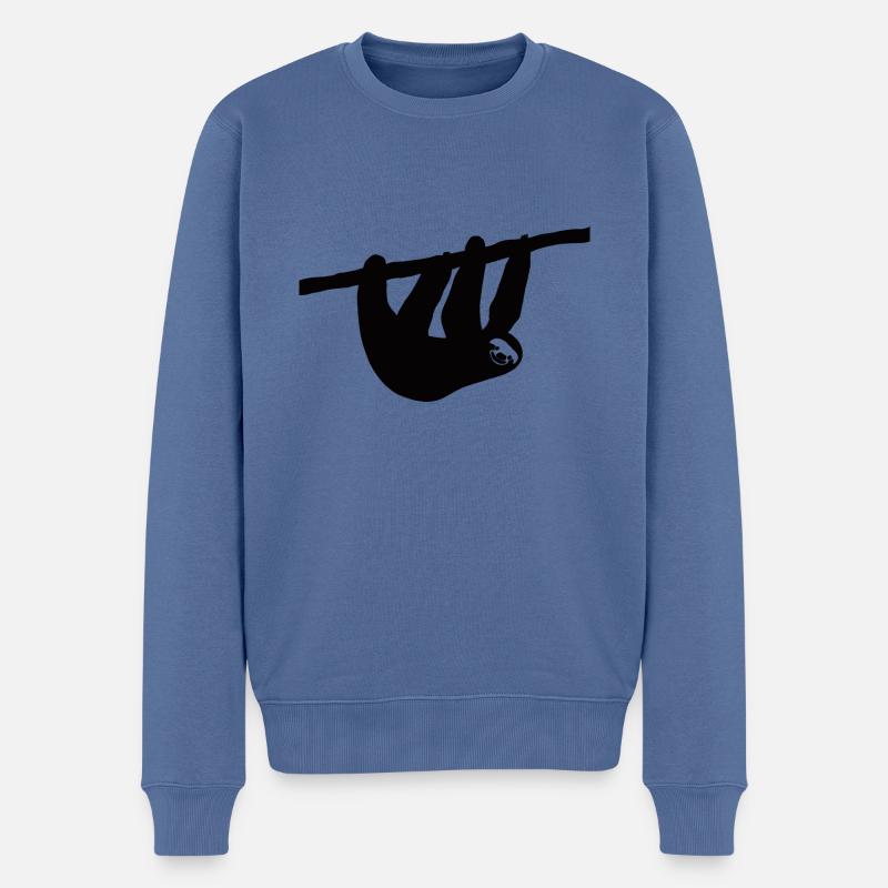 la paresse - Pull Premium bio Homme - bleu pigeon