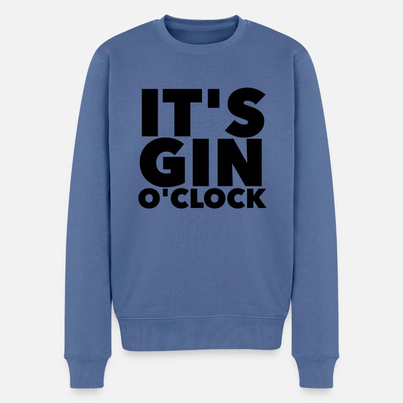 Il est midi - Pull Premium bio Homme - bleu pigeon