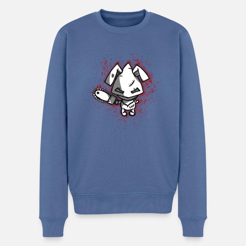 Evil Pets - Rabbit 2 - Männer Premium Bio Pullover - Taubenblau