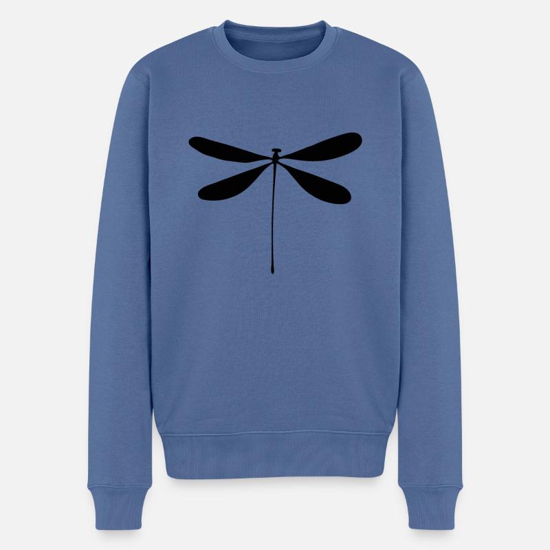 libellule - Pull Premium bio Homme - bleu pigeon