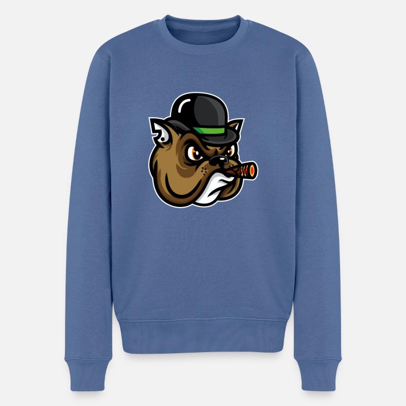 buldog - Pull Premium bio Homme - bleu pigeon