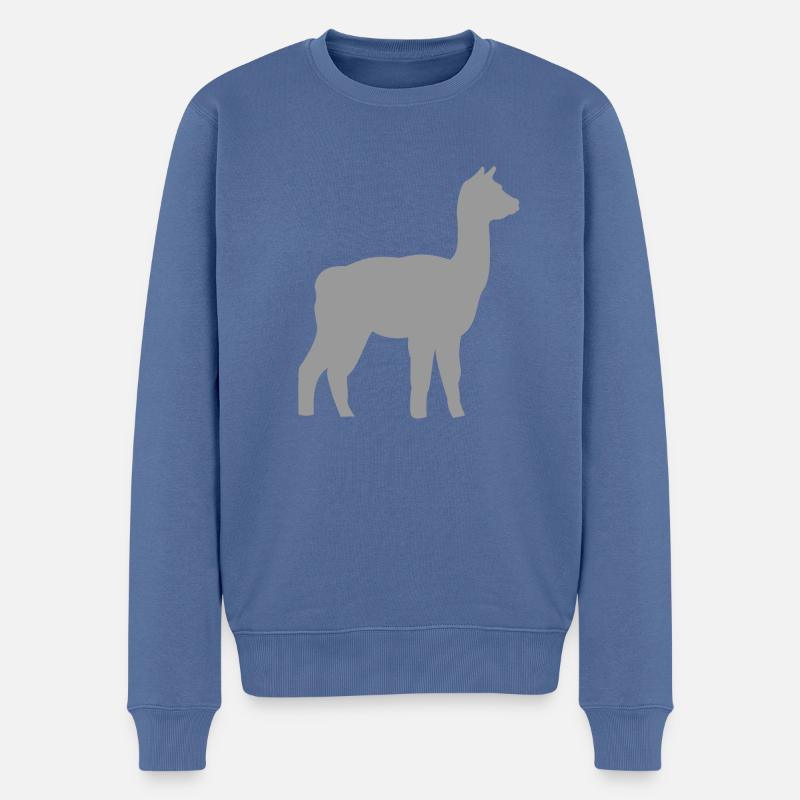 Alpaca - Pull Premium bio Homme - bleu pigeon