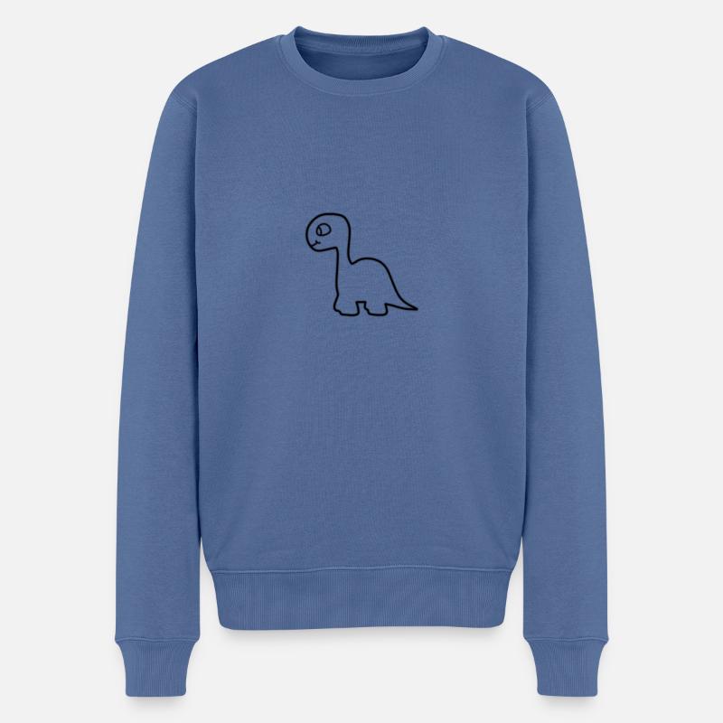 Dino Bébé Neon - Pull Premium bio Homme - bleu pigeon