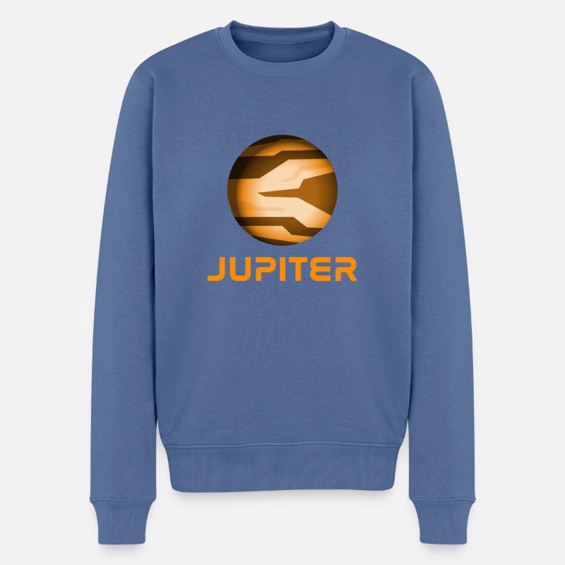 Jupiter - Pull Premium bio Homme - bleu pigeon