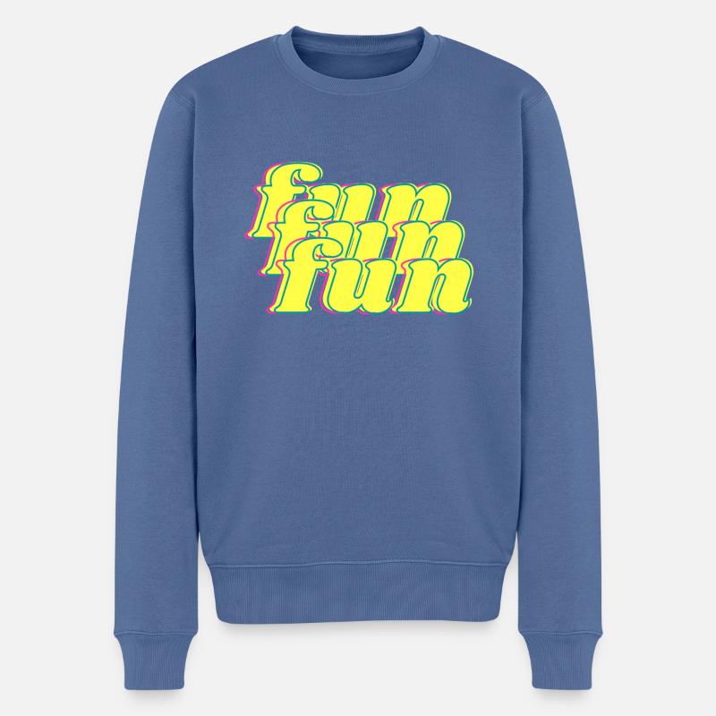 fun - Pull Premium bio Homme - bleu pigeon
