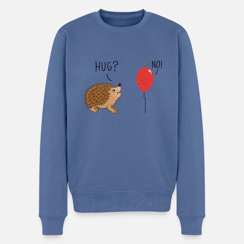 Étreinte? Non! - Pull Premium bio Homme - bleu pigeon