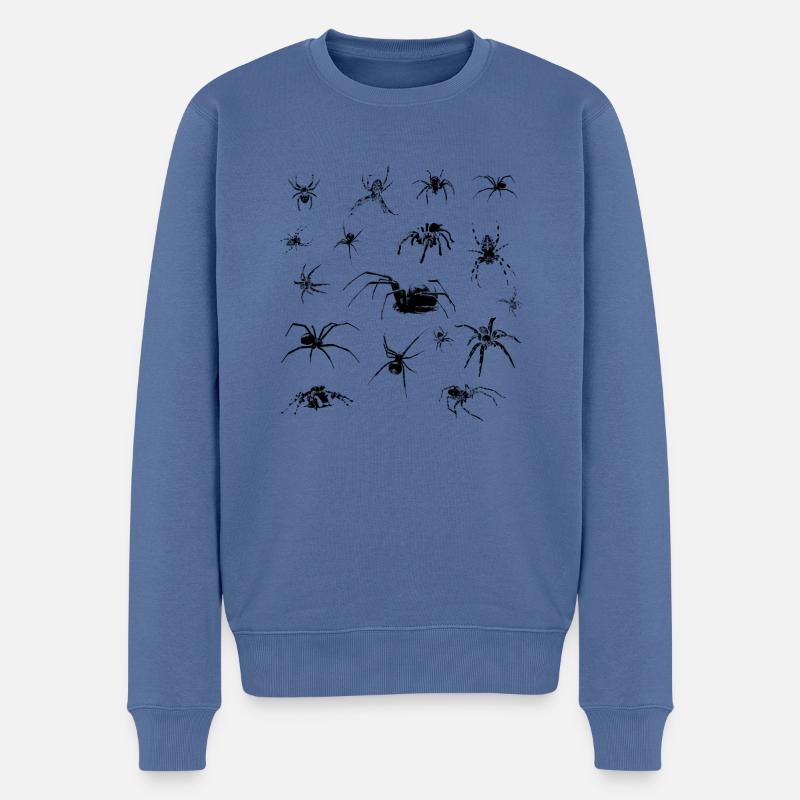 Araignées - Pull Premium bio Homme - bleu pigeon