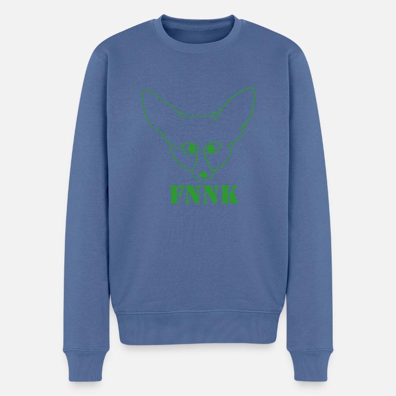 FNNK grün - Männer Premium Bio Pullover - Taubenblau