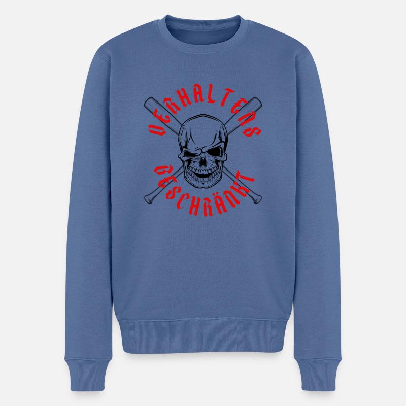 Verhaltensbeschränkt - Männer Premium Bio Pullover - Taubenblau