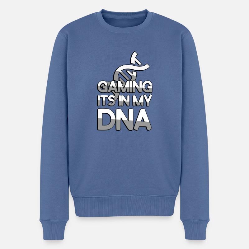 GAMING ITS IN MY DNA - Gaming - Männer Premium Bio Pullover - Taubenblau