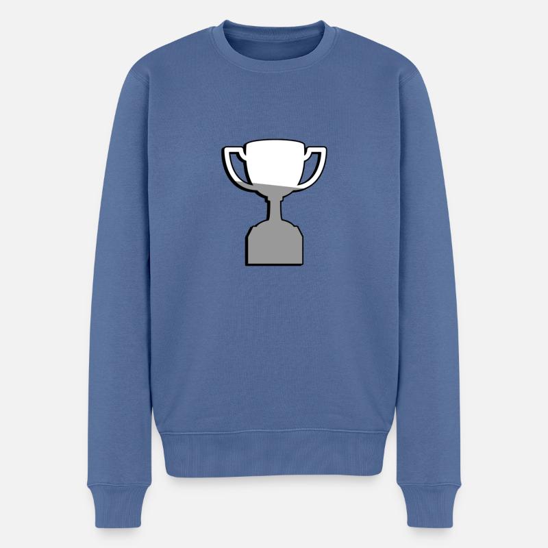 Trophée - Illustration - Pull Premium bio Homme - bleu pigeon