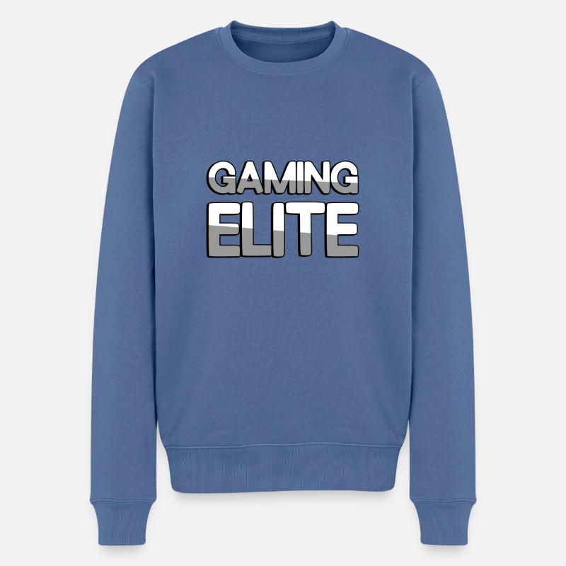 GAMING ELITE - Gaming - Männer Premium Bio Pullover - Taubenblau