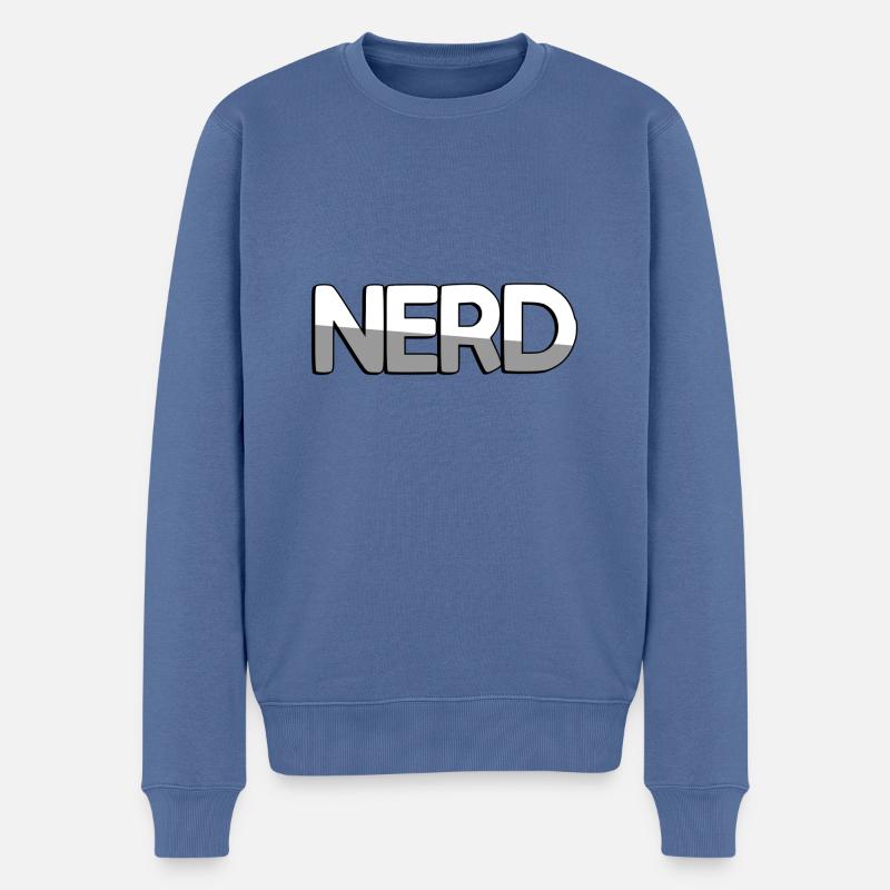 NERD - Jeux vidéo - Pull Premium bio Homme - bleu pigeon