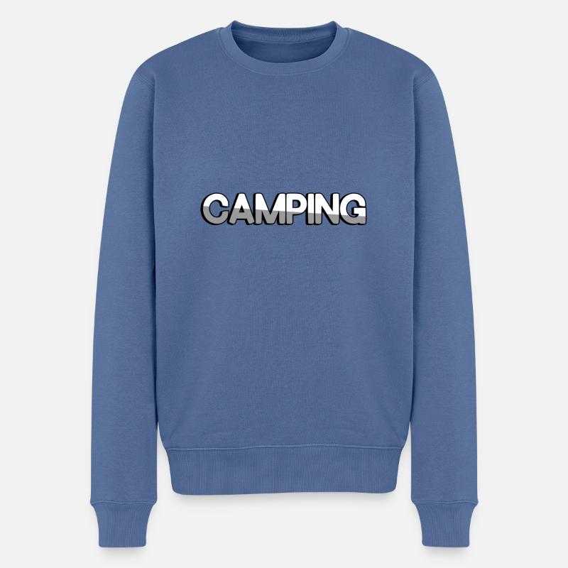 CAMPING - Camping - Pull Premium bio Homme - bleu pigeon