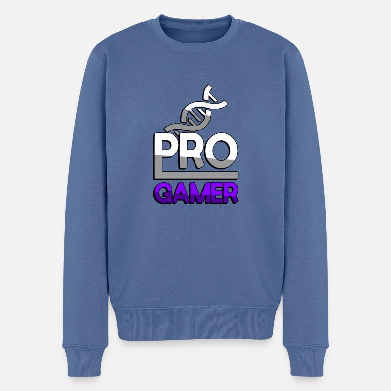 PRO GAMER (Violet) + ADN - Jeux - Pull Premium bio Homme - bleu pigeon