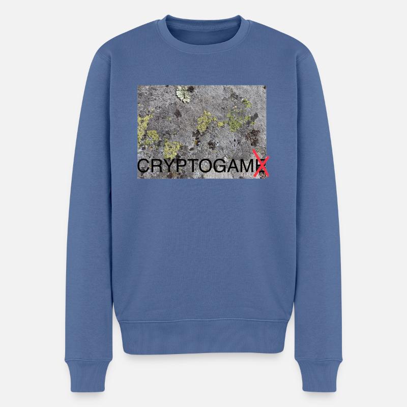 Cryptogam - kein Kryptospiel - Männer Premium Bio Pullover - Taubenblau