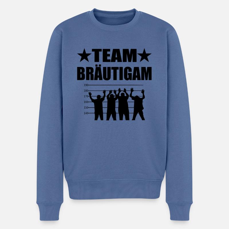 Junggesellenabschied - Männer Premium Bio Pullover - Taubenblau