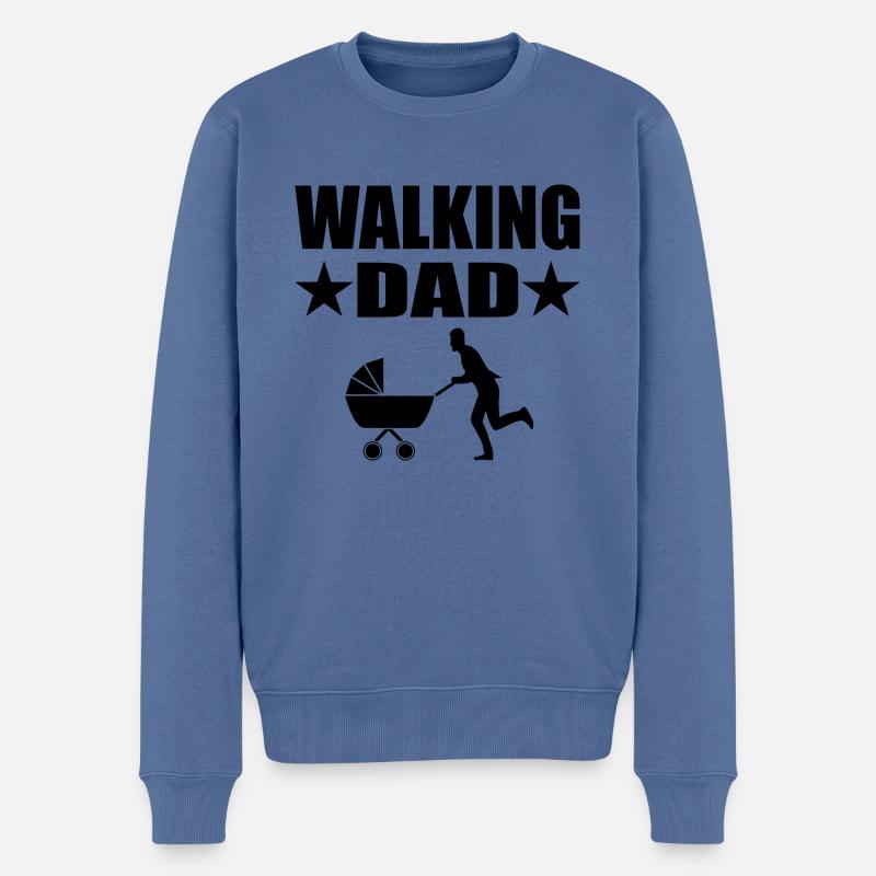 Papa - Männer Premium Bio Pullover - Taubenblau