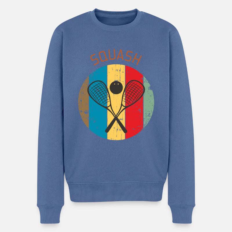 Squash - Männer Premium Bio Pullover - Taubenblau