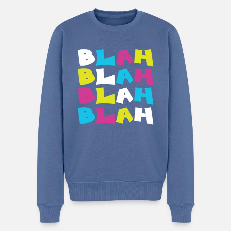 Blah Blah Blah Blah - Pull Premium bio Homme - bleu pigeon