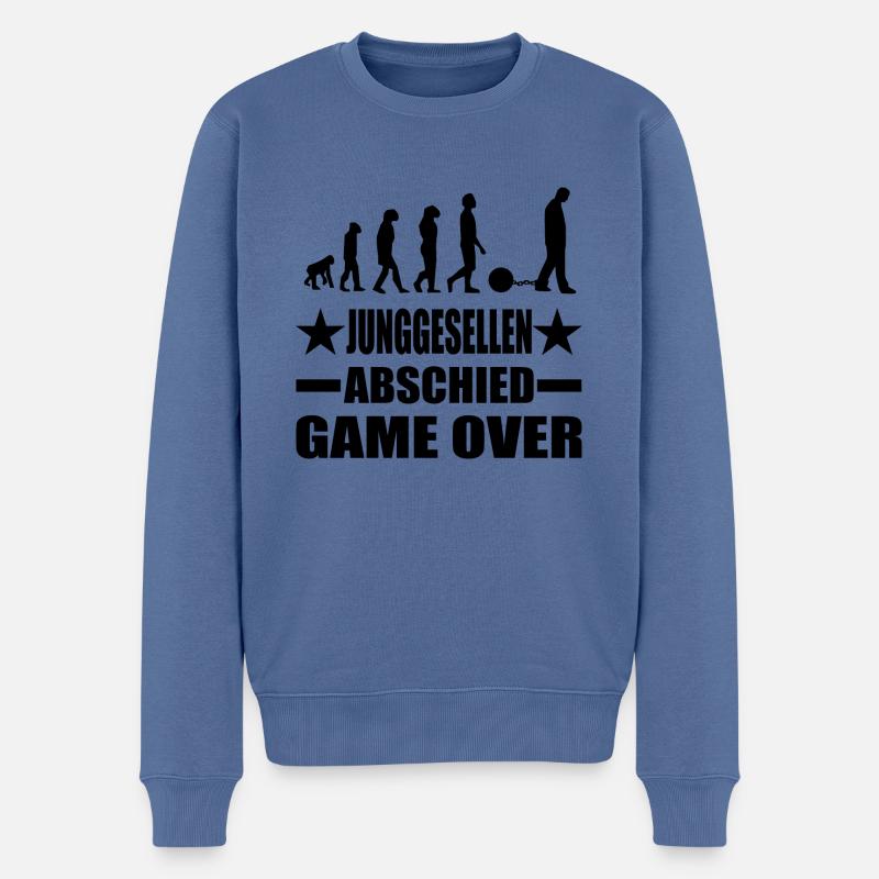 Junggesellenabschied - Männer Premium Bio Pullover - Taubenblau