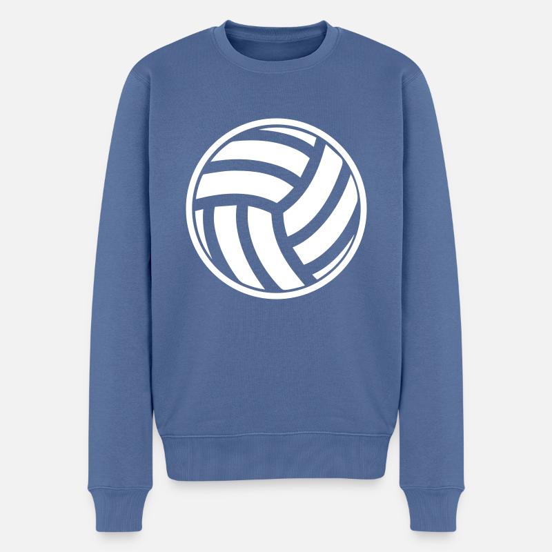 Symbole de volleyball - Pull Premium bio Homme - bleu pigeon