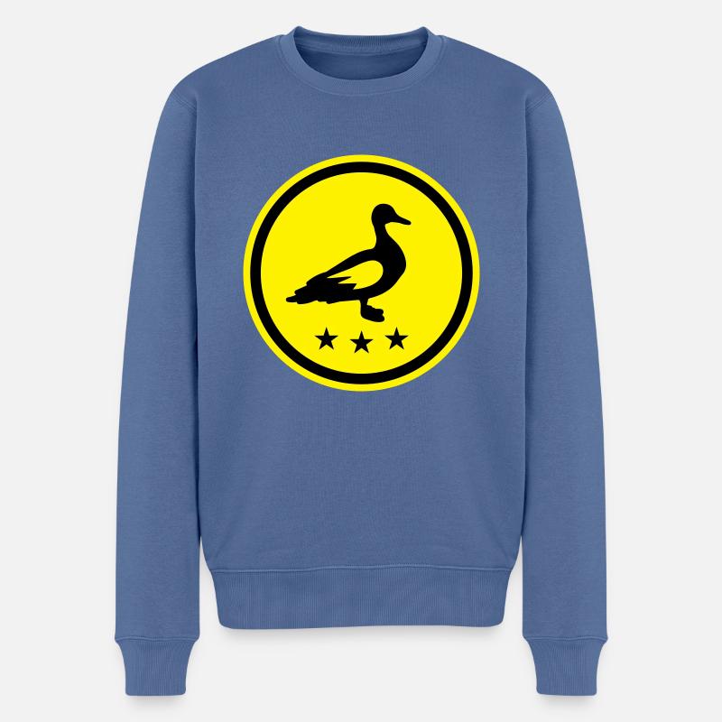 Animal canard - Pull Premium bio Homme - bleu pigeon